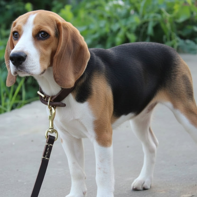 Adjustable genuine Leather dog collar for small Dogs