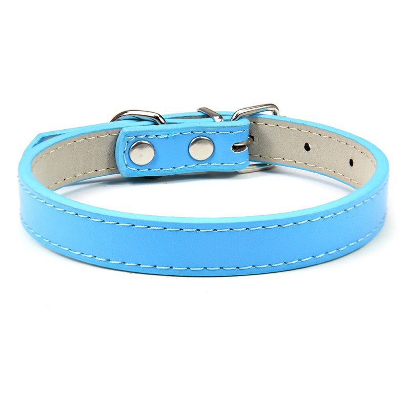 Pet premium PU leather collar, durable and moisture resistance