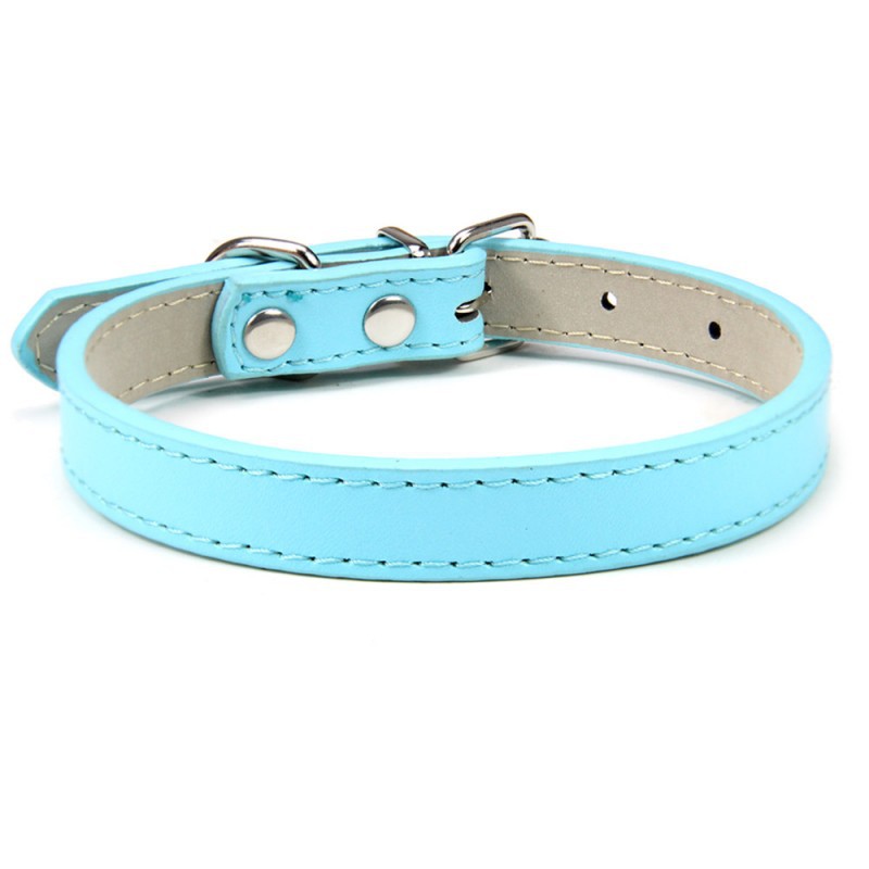 Pet premium PU leather collar, durable and moisture resistance