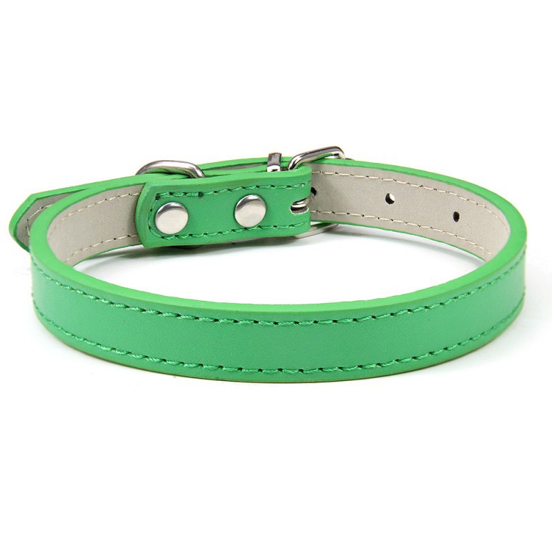 Pet premium PU leather collar, durable and moisture resistance