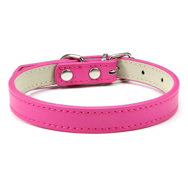 Pet premium PU leather collar, durable and moisture resistance