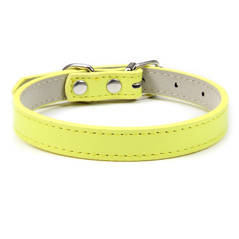 Pet premium PU leather collar, durable and moisture resistance