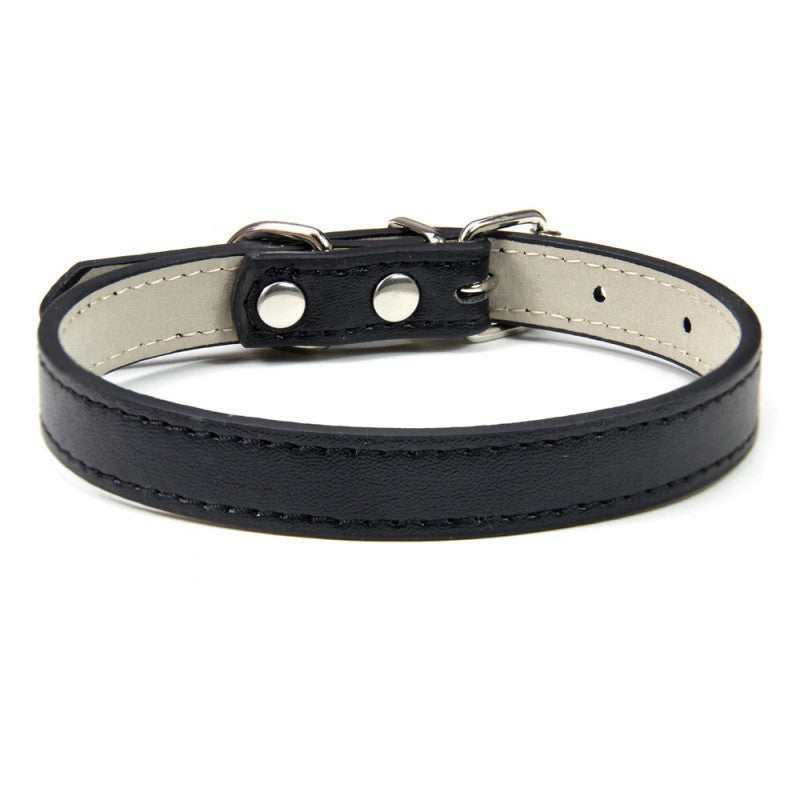 Pet premium PU leather collar, durable and moisture resistance