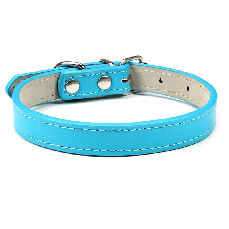 Pet premium PU leather collar, durable and moisture resistance