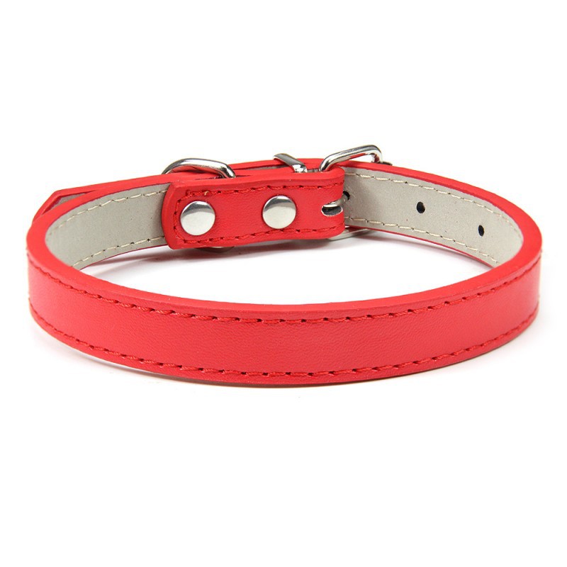 Pet premium PU leather collar, durable and moisture resistance
