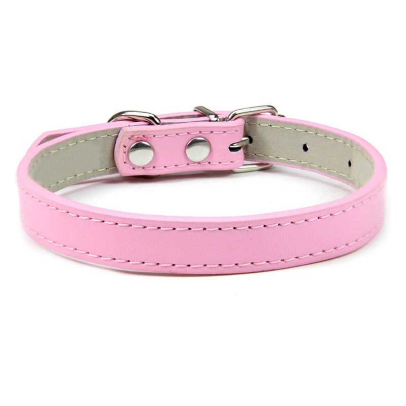 Pet premium PU leather collar, durable and moisture resistance