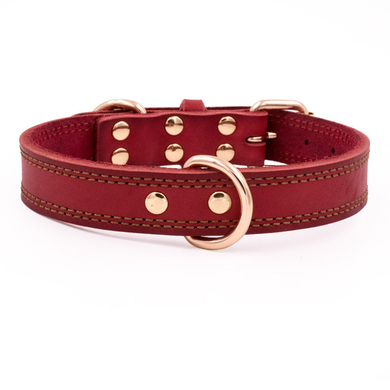 Cowhide Dog Collar Leather Medium and Large breeds