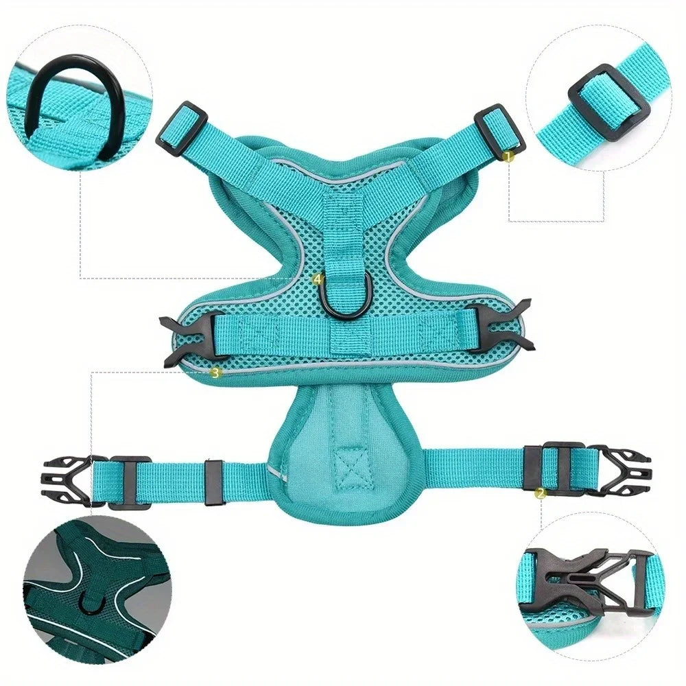 Harness vest and Leash set reflective for dogs