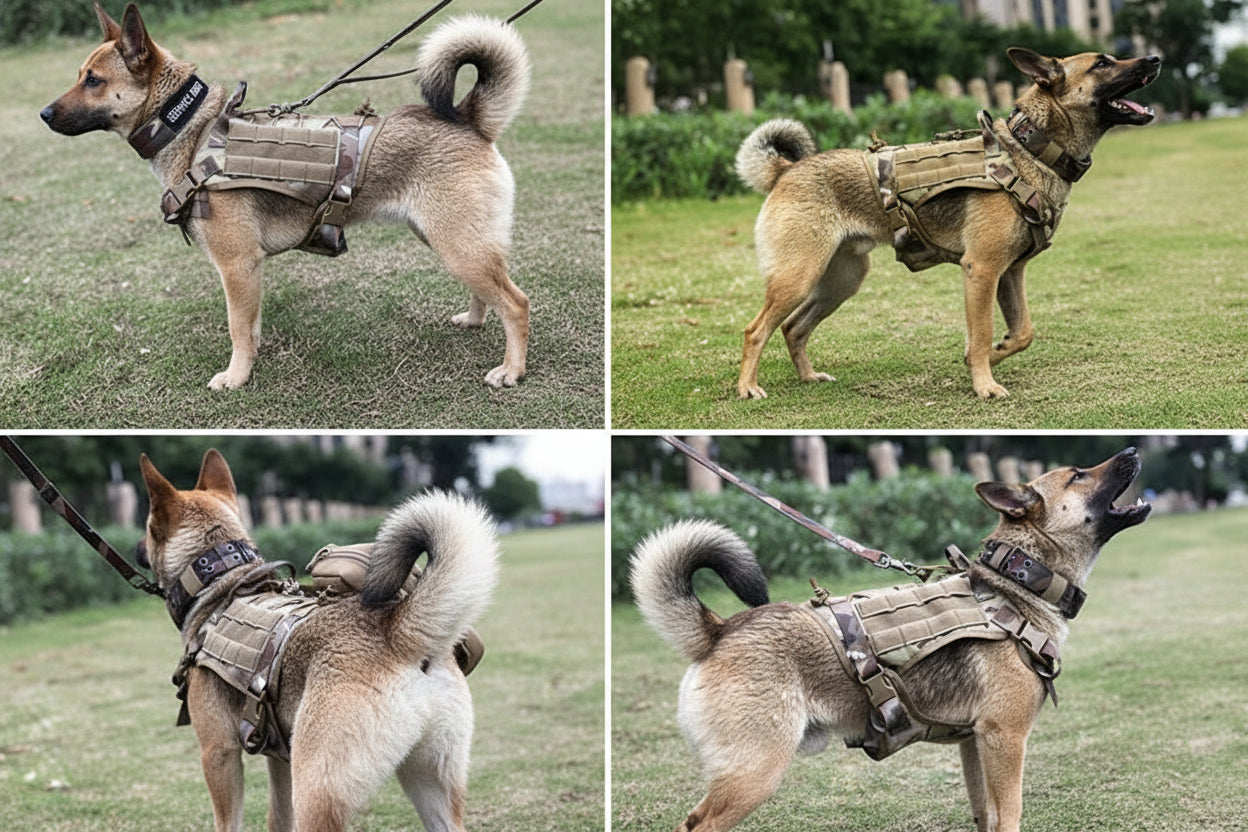 Adjustable tactical dog harness vest for medium to large dogs