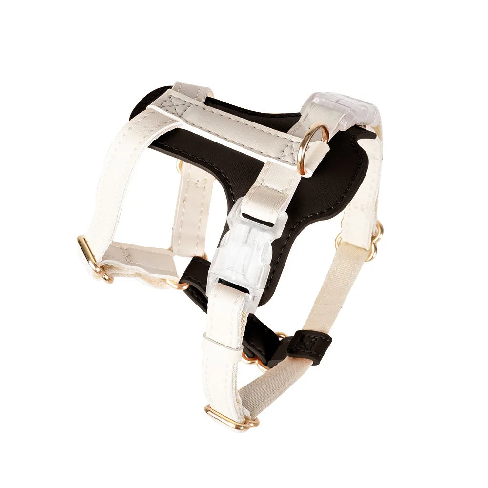 PU Leather harness & leash adjustable for small dogs and cats