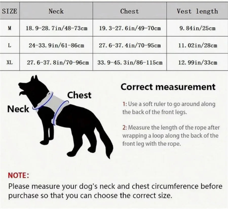 Adjustable tactical dog harness vest for medium to large dogs