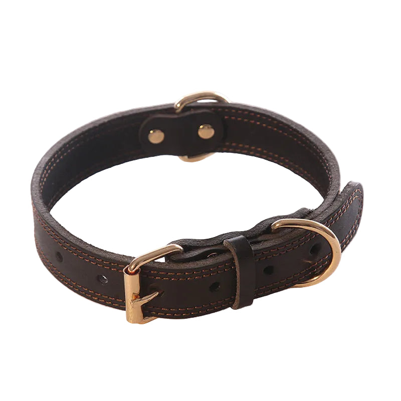 Cowhide Dog Collar Leather Medium and Large breeds