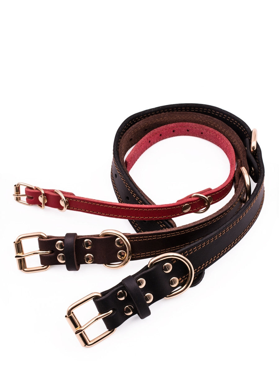 Cowhide Dog Collar Leather Medium and Large breeds