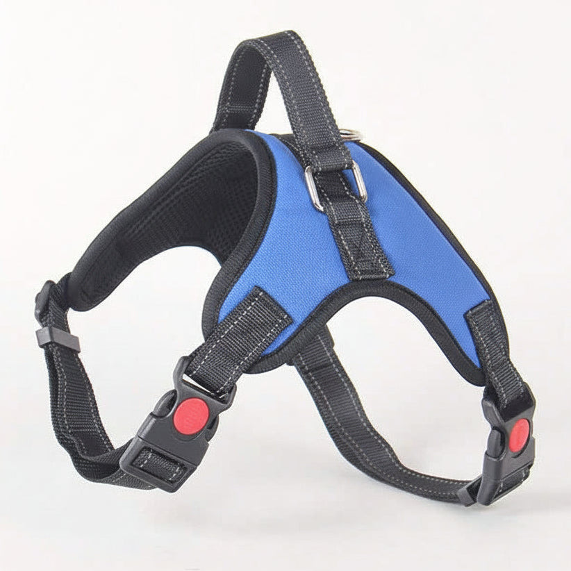 Saddle dog harness reflective adjustable