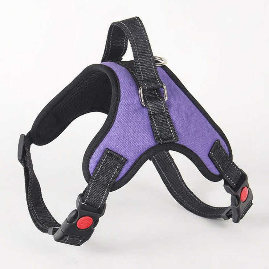 Saddle dog harness reflective adjustable