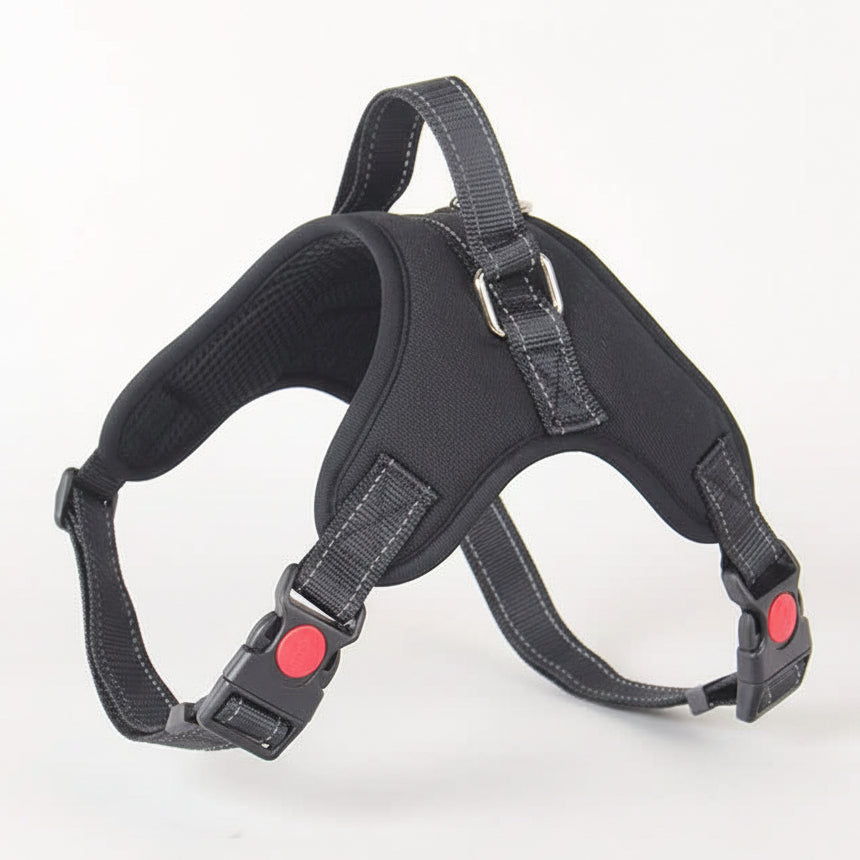 Saddle dog harness reflective adjustable