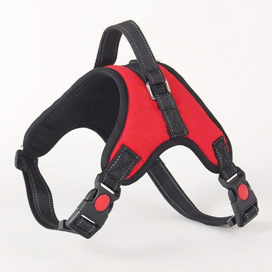 Saddle dog harness reflective adjustable