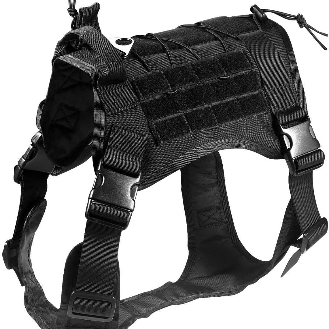 Adjustable tactical dog harness vest for medium to large dogs